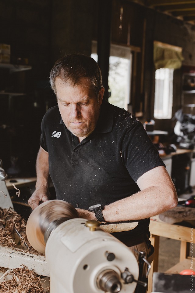 Emmanuel Landais tournage sur bois