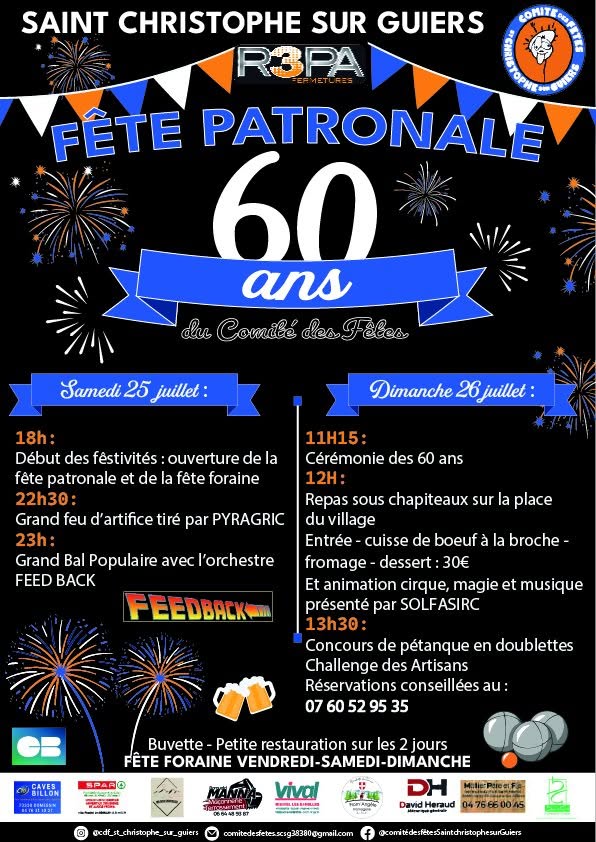 Fête Patronale, les 60 ans !_Saint-Christophe-sur-Guiers