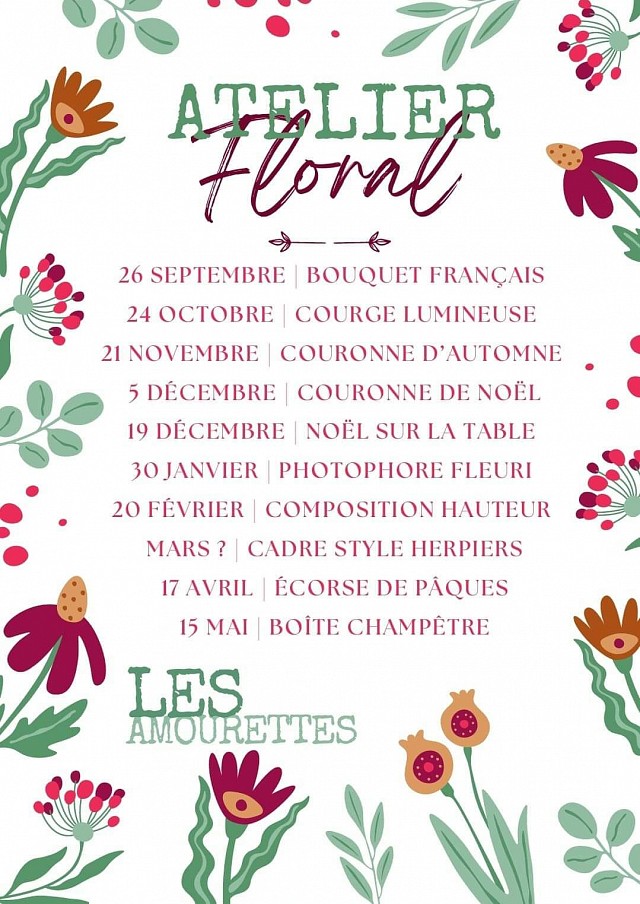 L'atelier floral de Clément : Courrone d'automne_Miribel-les-Échelles