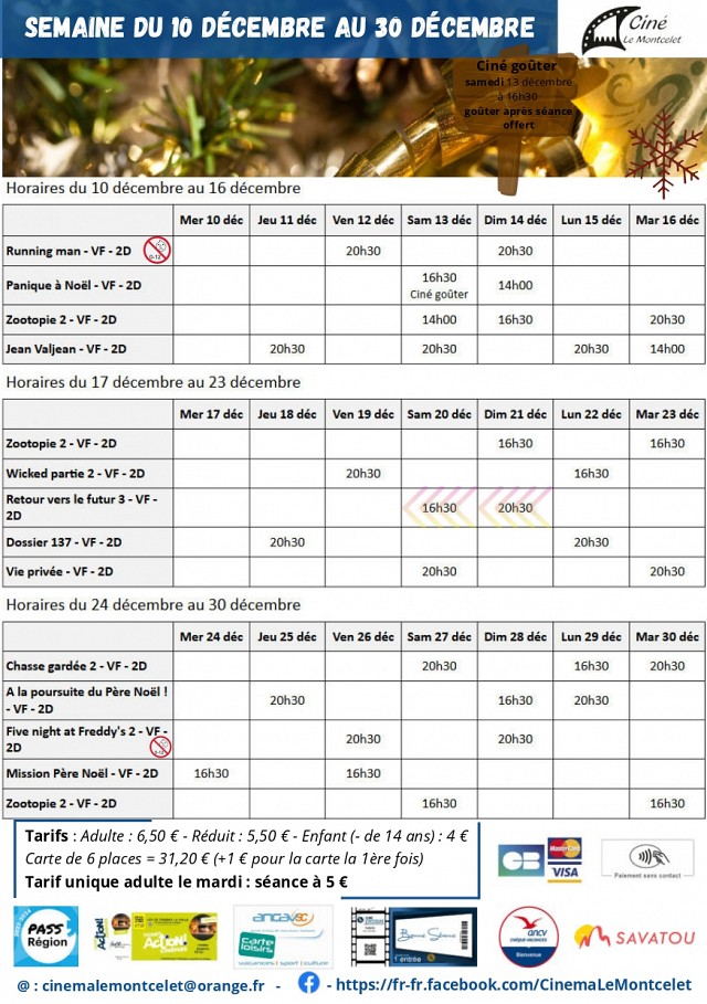 Programme du cinéma Le Montcelet du 10 au 30 décembre 2025_Entre-deux-Guiers