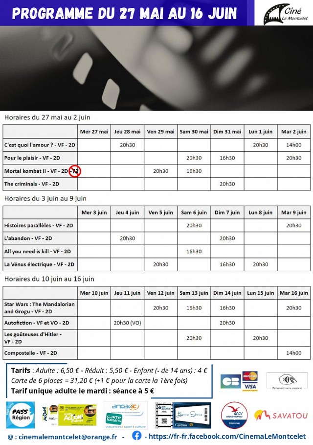 Programme du cinéma Le Montcelet du 27 mai au 16 juin 2026_Entre-deux-Guiers