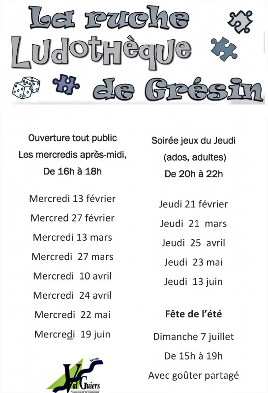 Programme ludothèque la ruche
