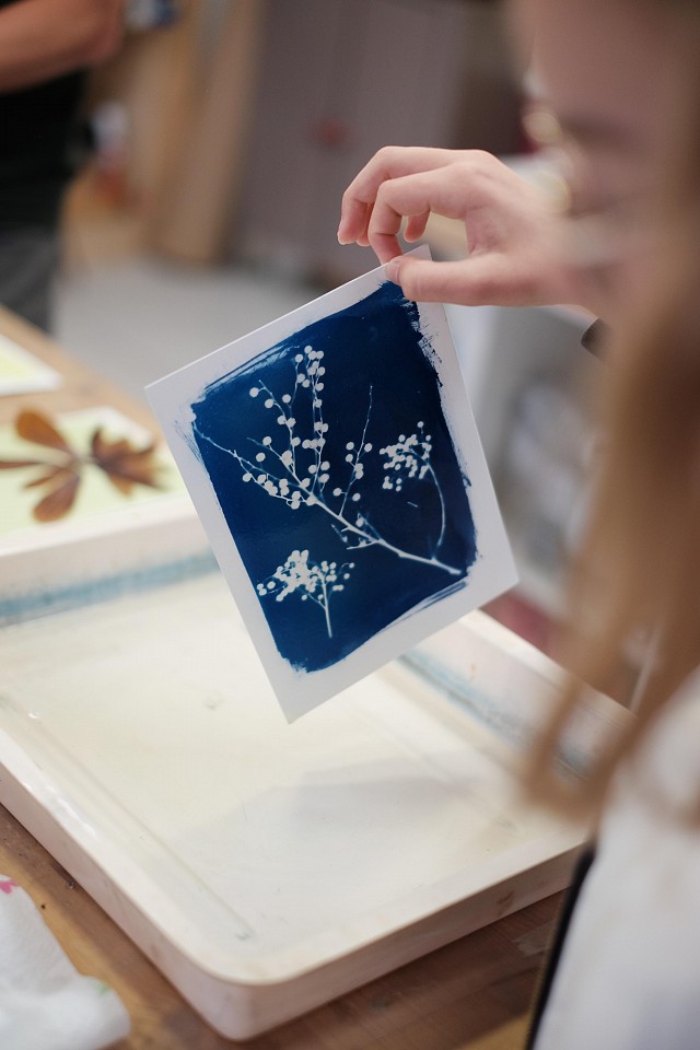 Atelier cyanotype adulte et enfant