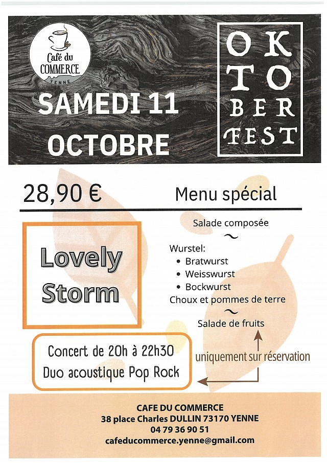 Soirée Oktober Fest au Café du Commerce_Yenne