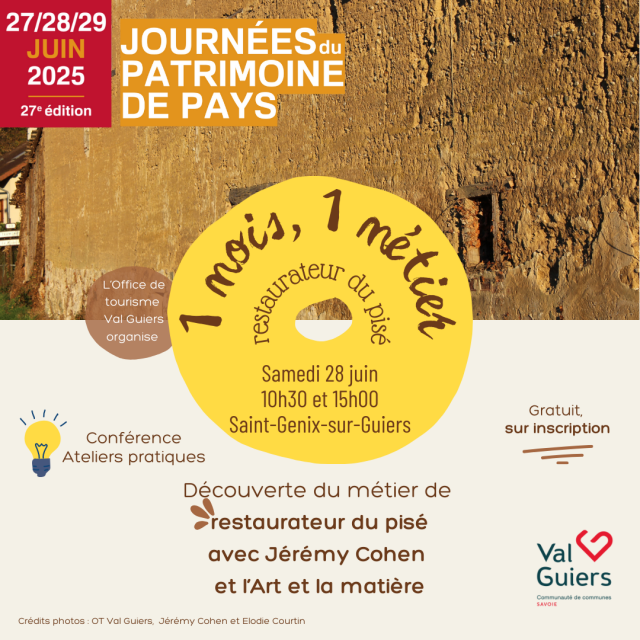 1 mois, 1 métier restaurateur du pisé_Saint-Genix-les-Villages