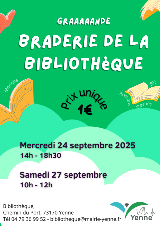 Graaaaaande braderie de la bibliothèque de Yenne !_Yenne