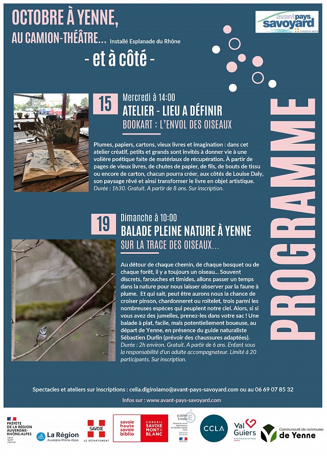 Programme culturel octobre
