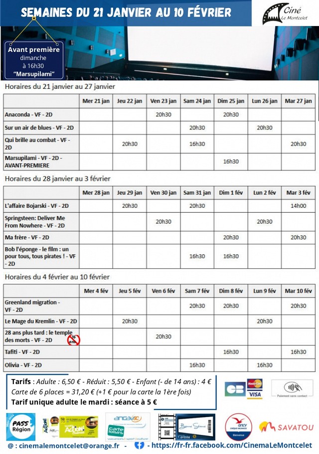 Programme du cinéma Le Montcelet du 21 janvier au 10 février_Entre-deux-Guiers