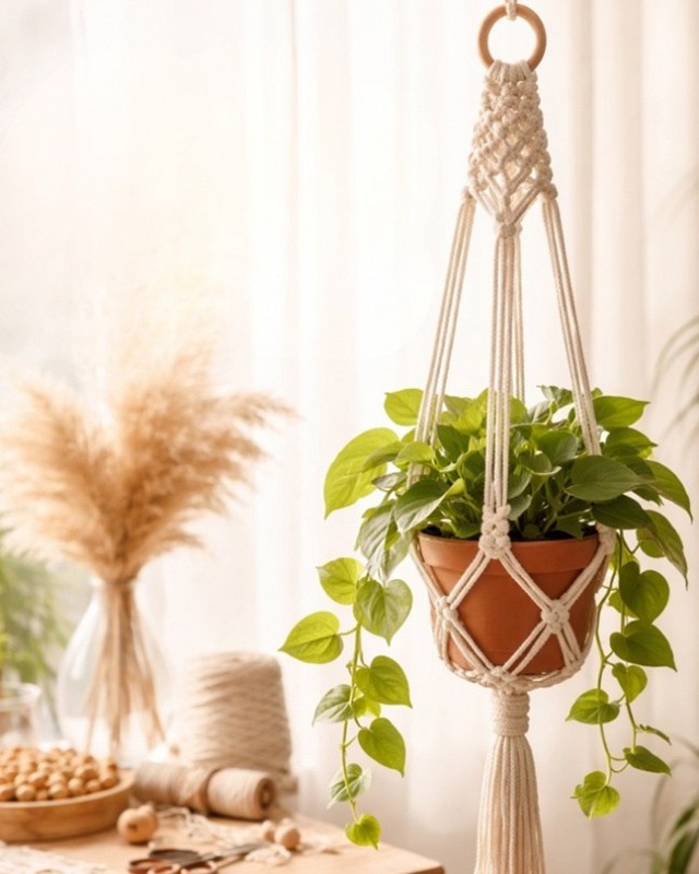 Atelier Suspension pour plante en macramé