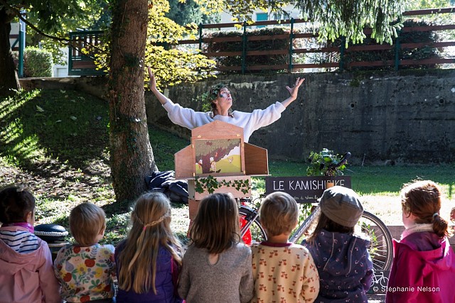 Spectacle de contes à vélo - Kamishibike_Pont-de-Beauvoisin