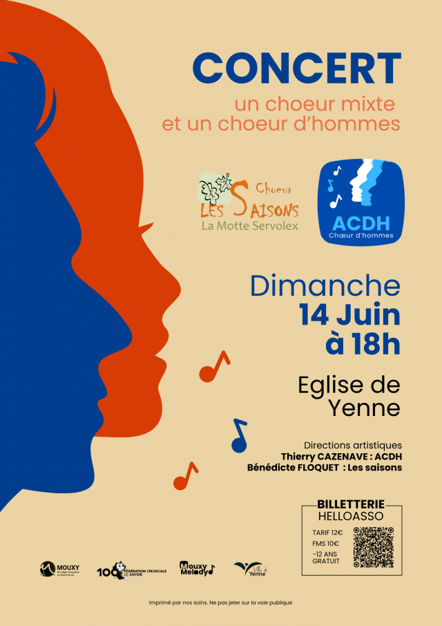 Affiche concert ACDH - Les saisons