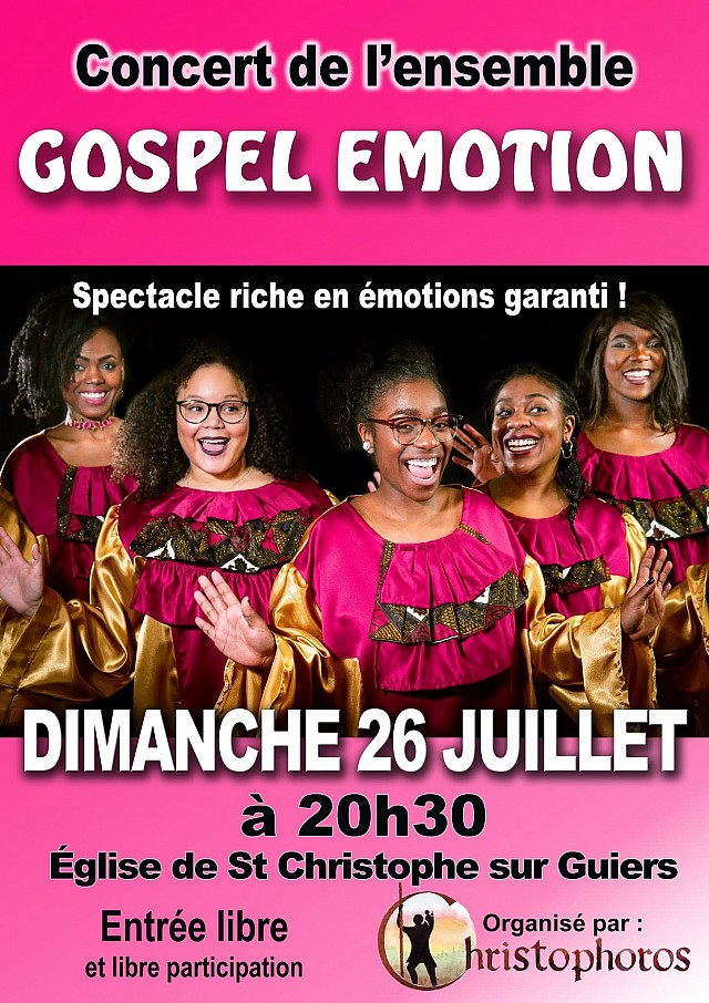 Concert de l'ensemble Gospel Emotion_Saint-Christophe-sur-Guiers