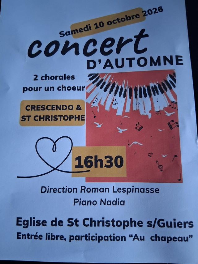 Affiche concert d'automne 2026