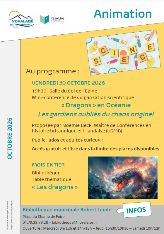 Conférence : Dragons d’Océanie, mythes et légendes_Novalaise
