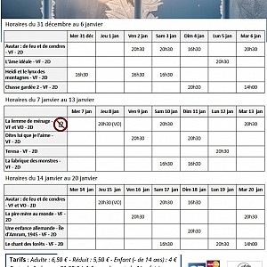 Programme du cinéma Le Montcelet du 31 décembre 2025 au 20 janvier 2026_Entre-deux-Guiers Programme du cinéma Le Montcelet du 31 décembre 2025 au 20 janvier 2026_Entre-deux-Guiers