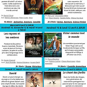 Programme du cinéma Le Montcelet du 24 mars au 14 avril 2026_Entre-deux-Guiers Programme du cinéma Le Montcelet du 24 mars au 14 avril 2026_Entre-deux-Guiers