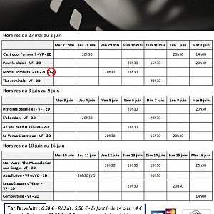 Programme du cinéma Le Montcelet du 27 mai au 16 juin 2026_Entre-deux-Guiers Programme du cinéma Le Montcelet du 27 mai au 16 juin 2026_Entre-deux-Guiers