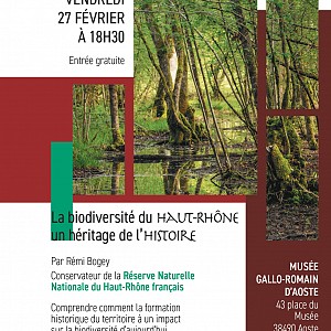 Conférence : La biodiversité du Haut-Rhône, un héritage de l’histoire_Aoste Conférence : La biodiversité du Haut-Rhône, un héritage de l’histoire_Aoste
