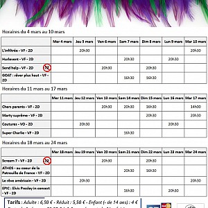 Programme du cinéma Le Montcelet du 4 au 24 mars_Entre-deux-Guiers Programme du cinéma Le Montcelet du 4 au 24 mars_Entre-deux-Guiers