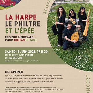 Concert : La harpe, le philtre et l’épée, musique médiévale_Aoste Concert : La harpe, le philtre et l’épée, musique médiévale_Aoste
