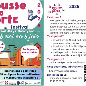 Festival Pousse ma Porte : inscrivez-vous !_Yenne Festival Pousse ma Porte : inscrivez-vous !_Yenne