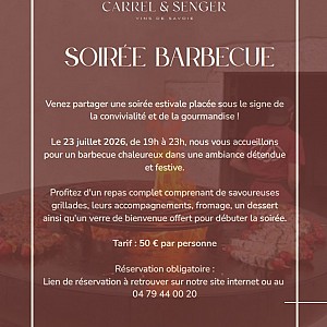 Soirée Barbecue au Domaine Carrel & Senger_Jongieux Soirée Barbecue au Domaine Carrel & Senger_Jongieux