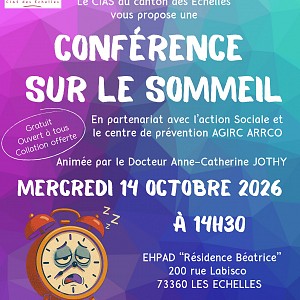 Conférence sur le sommeil_Les Échelles Conférence sur le sommeil_Les Échelles